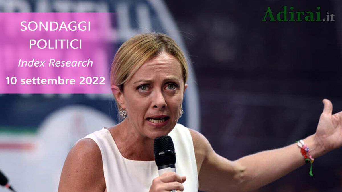 Ultimi Sondaggi Politici 10 Settembre 2022 Index Research