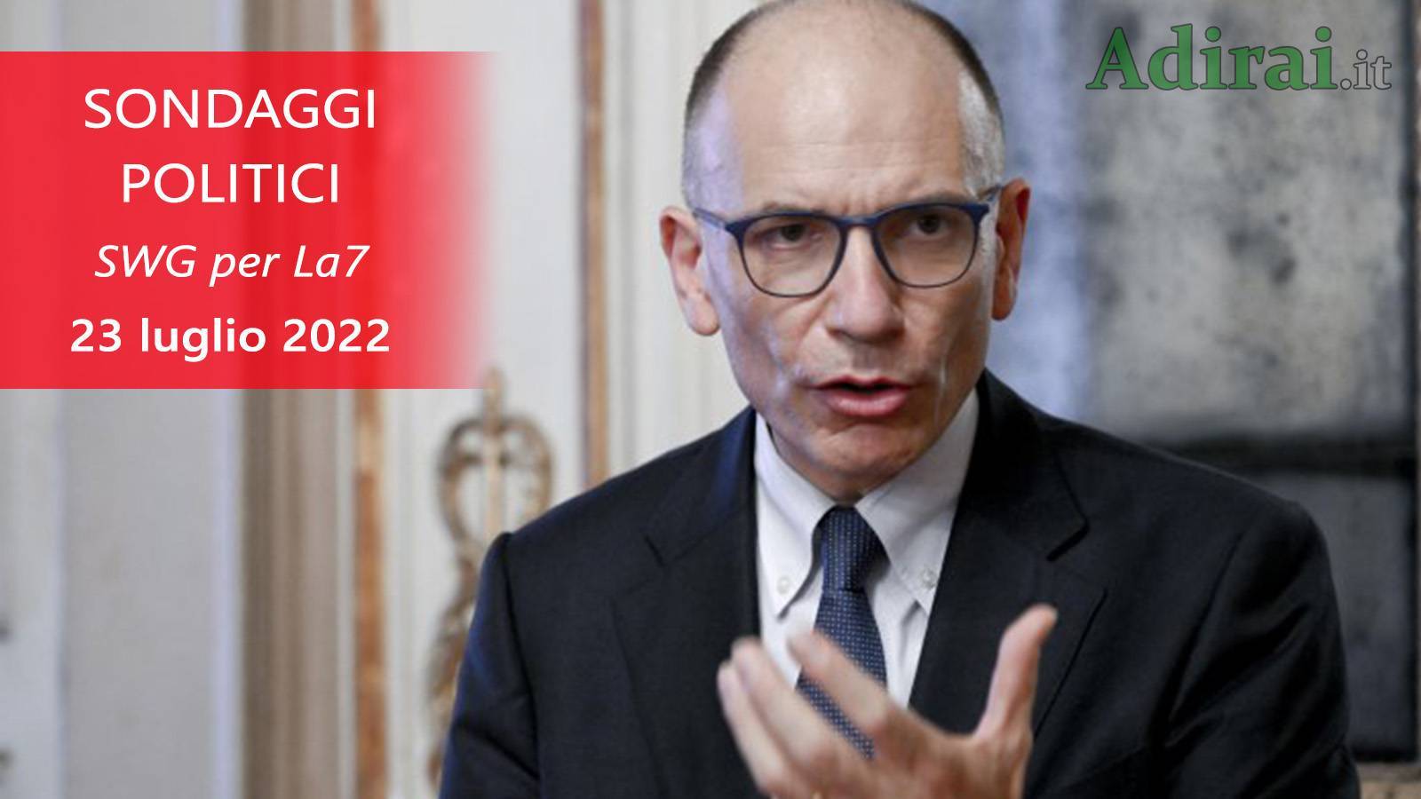 ultimi sondaggi politici 23 luglio 2022 swg la7