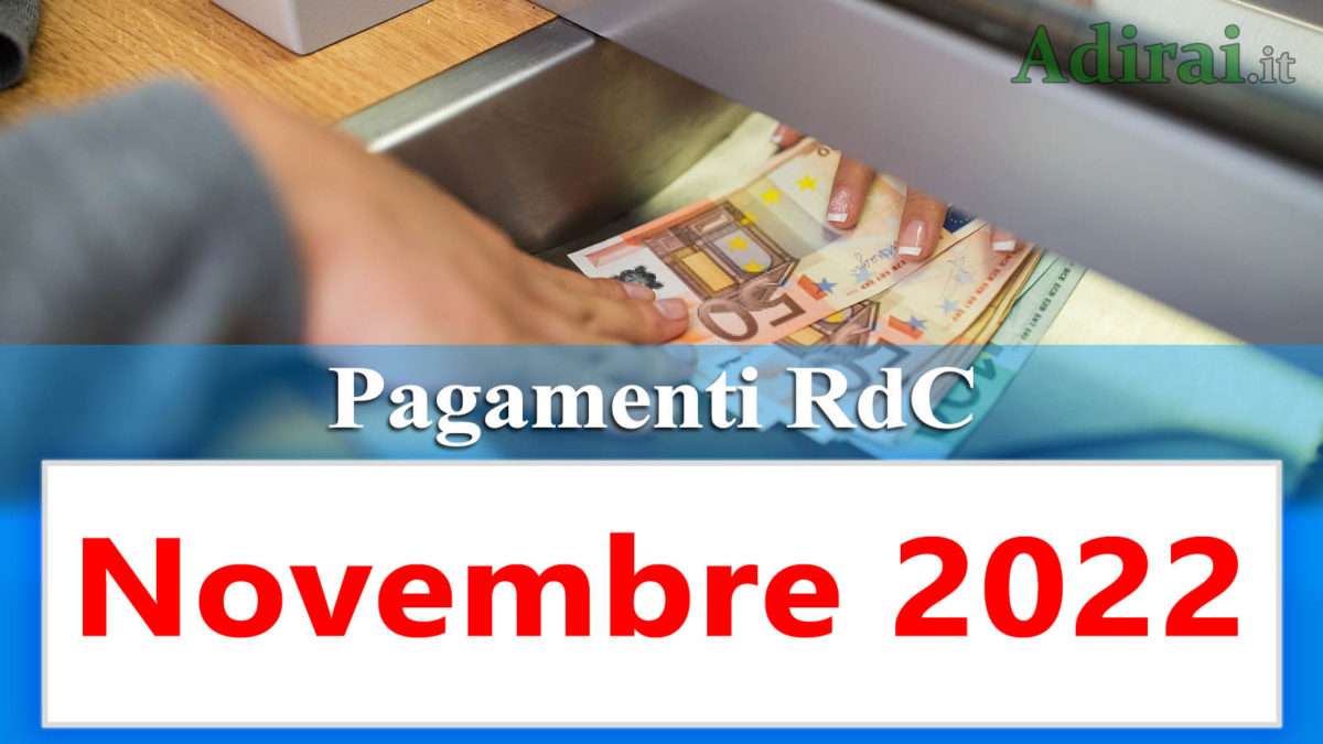 Reddito di cittadinanza Novembre 2022 data pagamento ricarica RdC