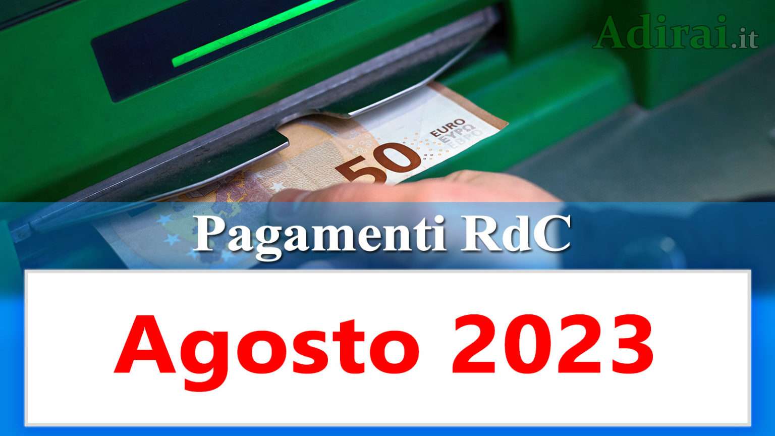 Reddito di cittadinanza Agosto 2023 data pagamento ricarica RdC